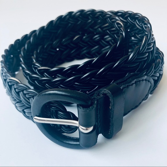 Talbots Accessories - Talbots Women’s Black Braided Skinny Belt.